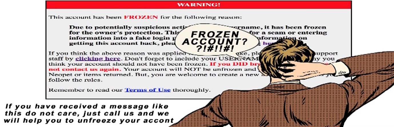 Frozen Account Warning